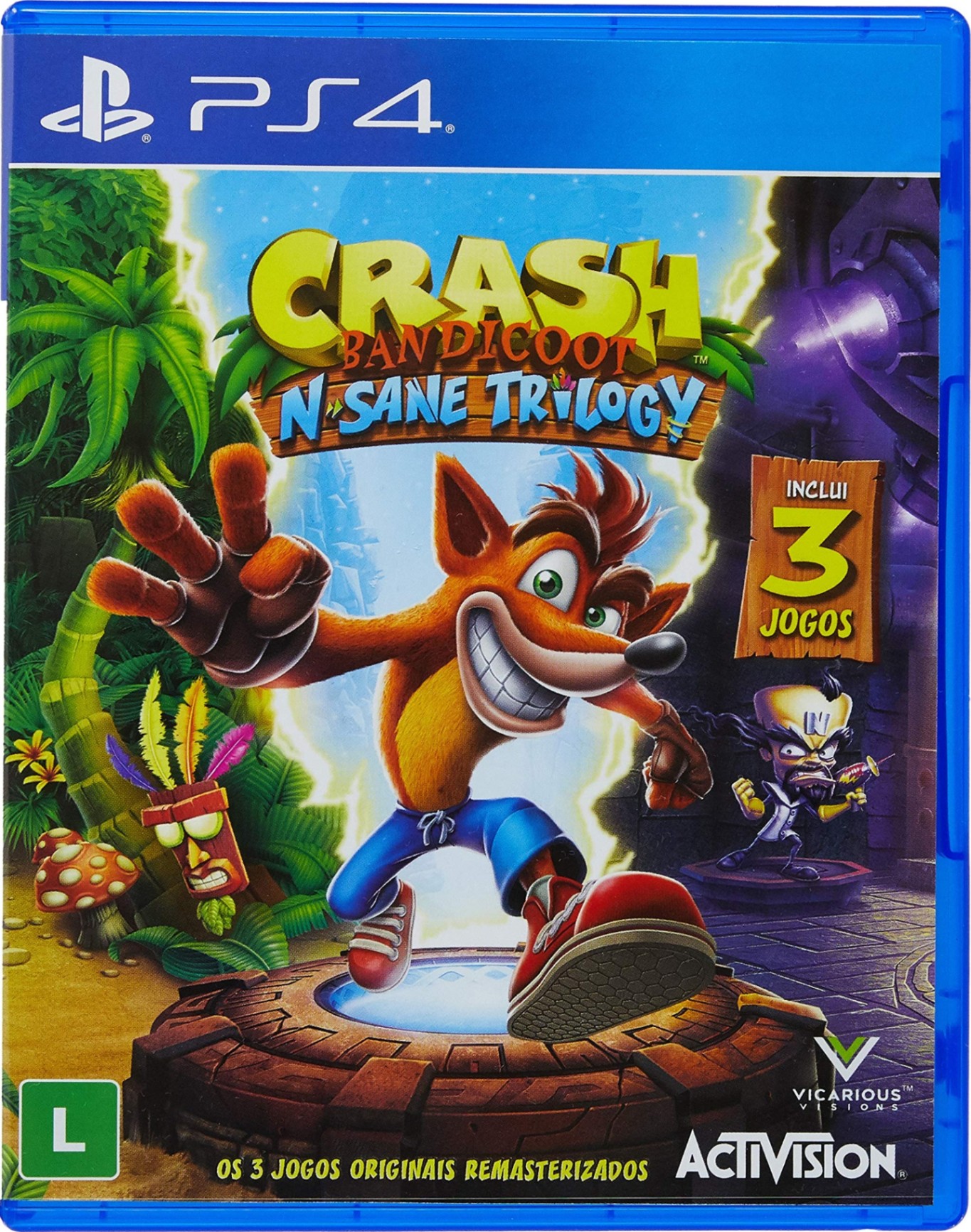 Crash Bandicoot N Sane Trilogy - PS4 - Edição Padrão - Mídia Digital